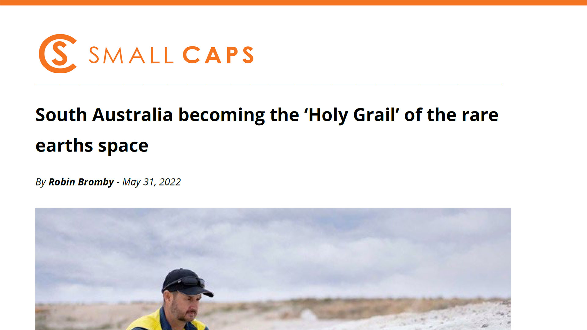 Small Caps: South Australia becoming the ‘Holy Grail’ of the rare earths space